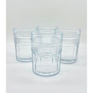 Set of 4 Anchor Hocking Annapolis double old fashioned highball glass drinkware